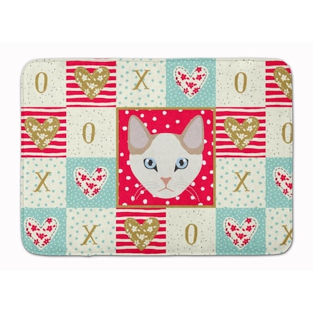Carolines Treasures 19 x 27 in. Korean Bobtail Cat Love Machine Washable Memory Foam Mat CK5125RUG